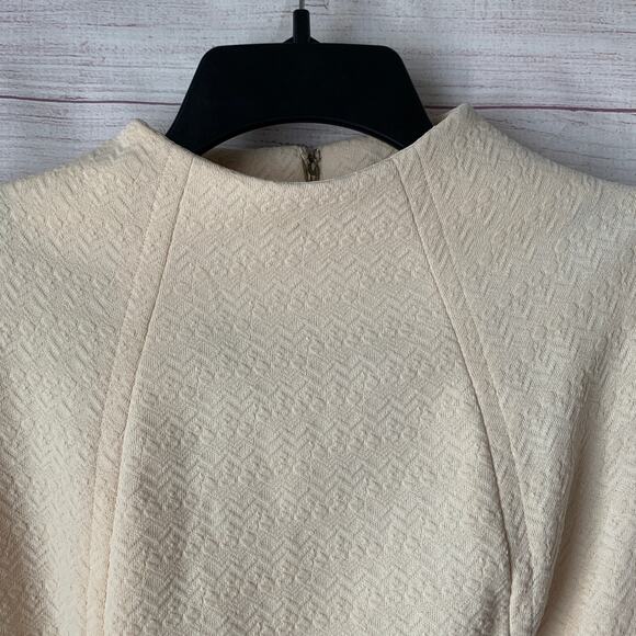 Vintage Styled By Terry Chicago Cream Mod Dress Crimplene Textured 60s - Picture 11 of 15